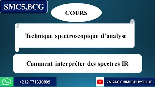 spectroscopie infrarouge partie2 interprétation des spectre IR [upl. by Janyte131]