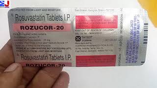 Rozucor 20mg Tablet  Rosuvastatin 20mg tablet  Rozucor 20mg tablet uses side effects Review Hindi [upl. by Halley538]