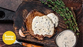 How To Make Perfect Steak au Poivre Pepper Steak [upl. by Uriisa]