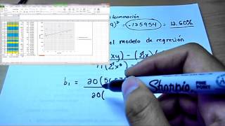 Correlación y Predicción y Analisis de Varianza para una Regression ANOVA [upl. by Terbecki]