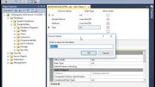 شرح بالعربيSQL Server 2014 Tutorial How to create new Table [upl. by Relyks314]