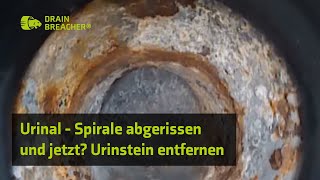 Rohrreinigung Urinal  Spirale abgerissen und jetzt Urinstein entfernen [upl. by Ecinnaj664]