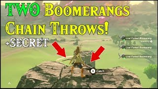 TWO Boomerangs Chain Throws SECRET in Zelda Breath of the Wild [upl. by Nanon]