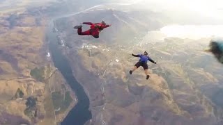 Friday Freakout Sketchy Wingsuiter Almost Kills Group Of Skydivers [upl. by Lapides]