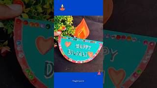 Easy kids paper diya craft 🪔❤️😨shorts trending viralvideo funny story kids diwali art [upl. by Aisayn439]