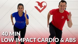 Standing Abs amp Low Impact Cardio Workout for Beginners  No Jumping Beginner Workout amp Ab Routine [upl. by Velasco]