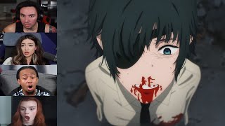 Himeno Death Scene Reaction Compilation – Chainsaw Man Episode 8 Gunfire [upl. by Repotsirhc]