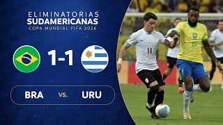 BRASIL vs URUGUAY 11  RESUMEN  ELIMINATORIAS SUDAMERICANAS  FECHA 12 [upl. by Amirak]