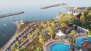 Golden Bay Beach Hotel Larnaka Cyprus [upl. by Ledarf226]