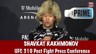 Shavkat Rakhmonov reacts to Ian Garry win amp Belal Muhammad face Off at UFC 310 [upl. by Ariaec]