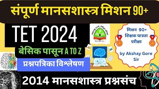 TET मानसशास्त्र PYQ SOLVED  30 पैकी 30 मार्क्ससाठी तयारी शेख सर mahatet2024 tetclasses tetctet [upl. by Riem]