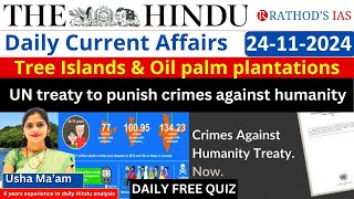 24112024  The Hindu Analysis In English for UPSC  Daily current affairs  Hinduupsceditorial [upl. by Airotnes]