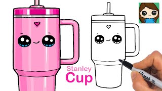 How to Draw a Stanley Quencher Tumbler Cup [upl. by Lori]