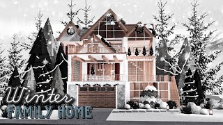 BLOXBURG Winter Family Home  tour  speedbuild ❄️ [upl. by Otho]