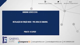 Instalação da função WSUS  Por linha de comando [upl. by Lechner]