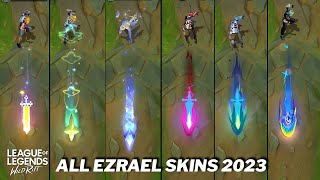 All Ezreal Skins 2023 Comparison Wildrift [upl. by Bonar]