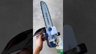 How to Convert Angle Grinder into a Powerful Electric Chainsaw DIYChainsaw shorts ChainsawHack [upl. by Atiek]