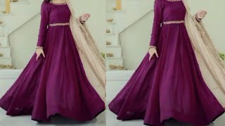 gown stitching long frock cutting stitching anarkali suit cuttingumbrella gown ki cutting stitch [upl. by Edme]