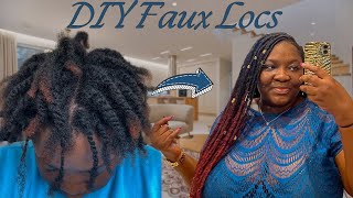 The Best Summer Hairstyle  NO cornrows NO Rubber band  Easy DIY Faux Locs [upl. by Ajiram]