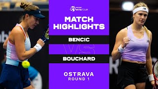 Belinda Bencic vs Eugenie Bouchard  2022 Ostrava Round 1  WTA Match Highlights [upl. by Bixler]