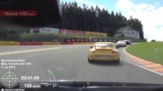 Porsche 911 997 GT2 onboard SpaFrancorchamps [upl. by Ev]