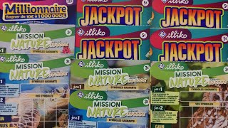 🛑 Grattage du 6 novembre 🍀 mission nature jackpot et millionnaire [upl. by Atiker]