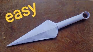 How to make a kunai  paper origami kunai  easy origami work [upl. by Maggs136]