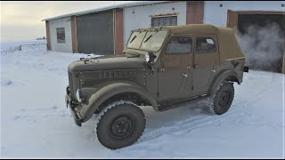 Old Restored Soviet Offroad Military SUV START amp DRIVE  GAZ 69A 1970 [upl. by Atirehgram543]