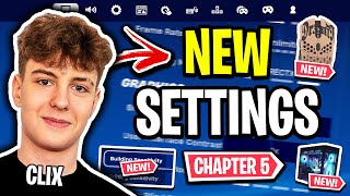 Clix Reveals NEW Settings Fortnite Chapter 5 UPDATED 2024 [upl. by Ardnovahs229]