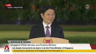 Prime Minister Lawrence Wongs Speech in English  Swearingin Ceremony 2024 [upl. by Ahsimaj546]