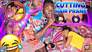 Cutting My Ex Hair While Shes Asleep Prank😱😳Didnt End Well💔 [upl. by Milas589]