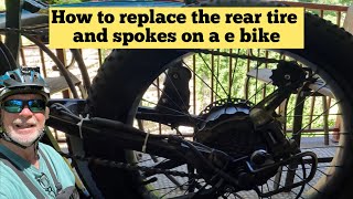 How to replace the rear tire and spokes on my Jasion EB7 20 not that hard [upl. by Nivag]