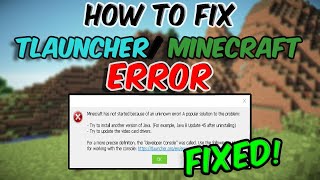 How to fix java error in TLauncher Minecraft [upl. by Heisser]