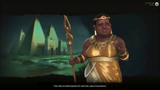 Sid Meiers Civilization VI  Amanitore of Nubias Agenda Positive Reaction [upl. by Arit886]