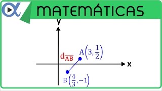 Distancia de dos puntos en el plano cartesiano ejemplo 2 de 5  Geometría analítica  Vitual [upl. by Sulamith]