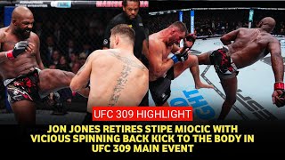 UFC 309 Highlights Jon Jones Looks Brilliant Stops Stipe Miocic to Retain Heavyweight Title [upl. by Adnolat579]