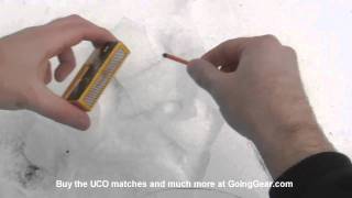 UCO Stormproof Matches Tested in Snow Dirt amp Water [upl. by Sherry196]