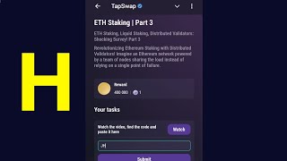 ETH Staking  Part 3  Tapswap Code [upl. by Bak]