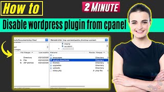 How to disable wordpress plugin from cpanel 2024 [upl. by Onivla]