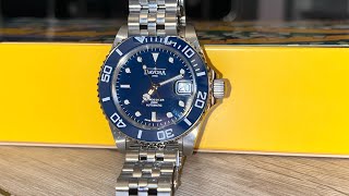 Davosa Ternos Ceramik Blue the watch I bought second time Review unboxing opinion 16155504 spec [upl. by Thaxter96]