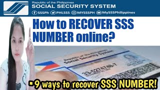 Paano marecover online ang SSS NUMBER na nakalimutan [upl. by Thurnau393]