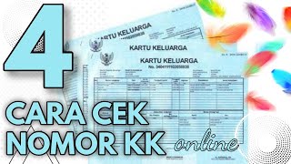 4 CARA CEK NOMOR KARTU KELUARGA SECARA ONLINE [upl. by Romaine902]