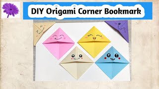 How To Make Cute Origami Corner Bookmark Back To School Crafts Easy Paper Crafts 5 Minute Craft [upl. by Fairley]