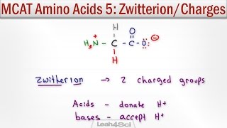 Zwitterion and Amino Acid Charge Given pH and pKa [upl. by Ynnad]