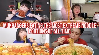 mukbangers eating the most EXTREME noodle portions of all time [upl. by Carnes571]