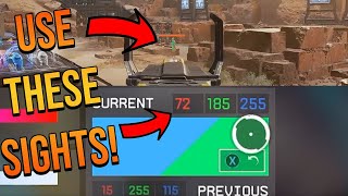 Top 5 Best Reticle Colors for XBOXPLAYSTATION CONSOLES in 2022 Apex Legends Season 12 [upl. by Mannuela]