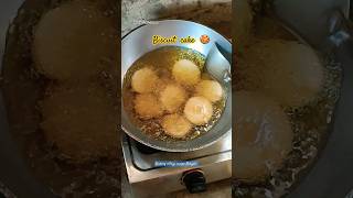 BTS of Biscuit Pitha  biscuit cake  yummy village recipe [upl. by Idnarb]