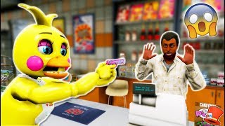 WATCH TOY CHICA GO BAD amp ROB A STORE GTA 5 Mods FNAF RedHatter [upl. by Lippold]