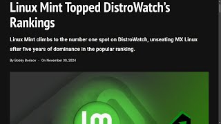 Linux Mint Topped DistroWatch’s Rankings [upl. by Armalda]