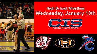 Pittsfield Hillsboro and Carlinville  High School Wrestling [upl. by Otsenre]